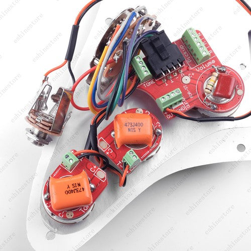Solderless Custom Dual Tone Wiring Harness-Brass shaft Pot For Stratocaster