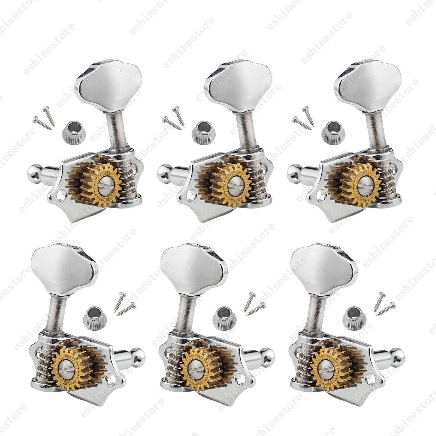 Open-Gear Guitar Tuning Pegs Machine Heads 1:18 Gear Ratio for Acoustic Guitar