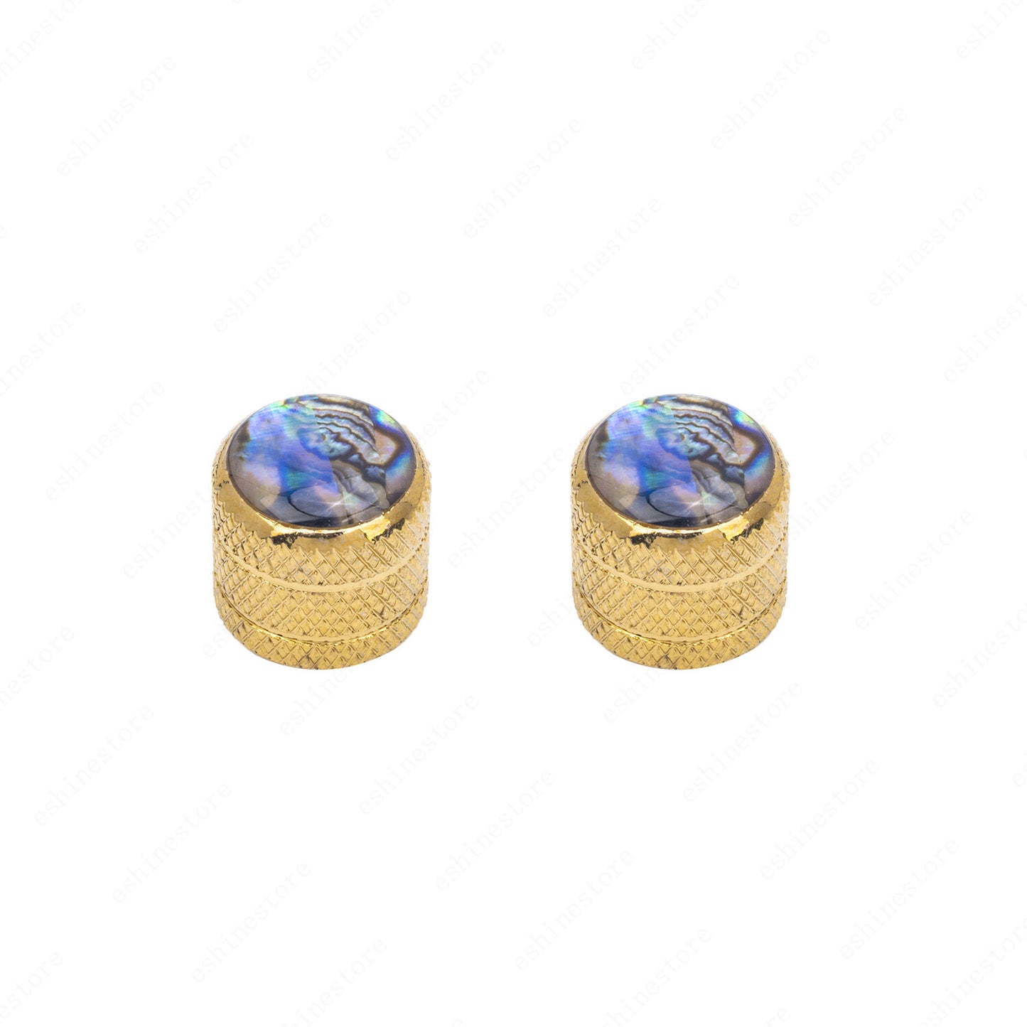 2 Pcs inlay Dome Metal Guitar 6mm Shaft Volume Tone Knobs For Fender SQ Tele