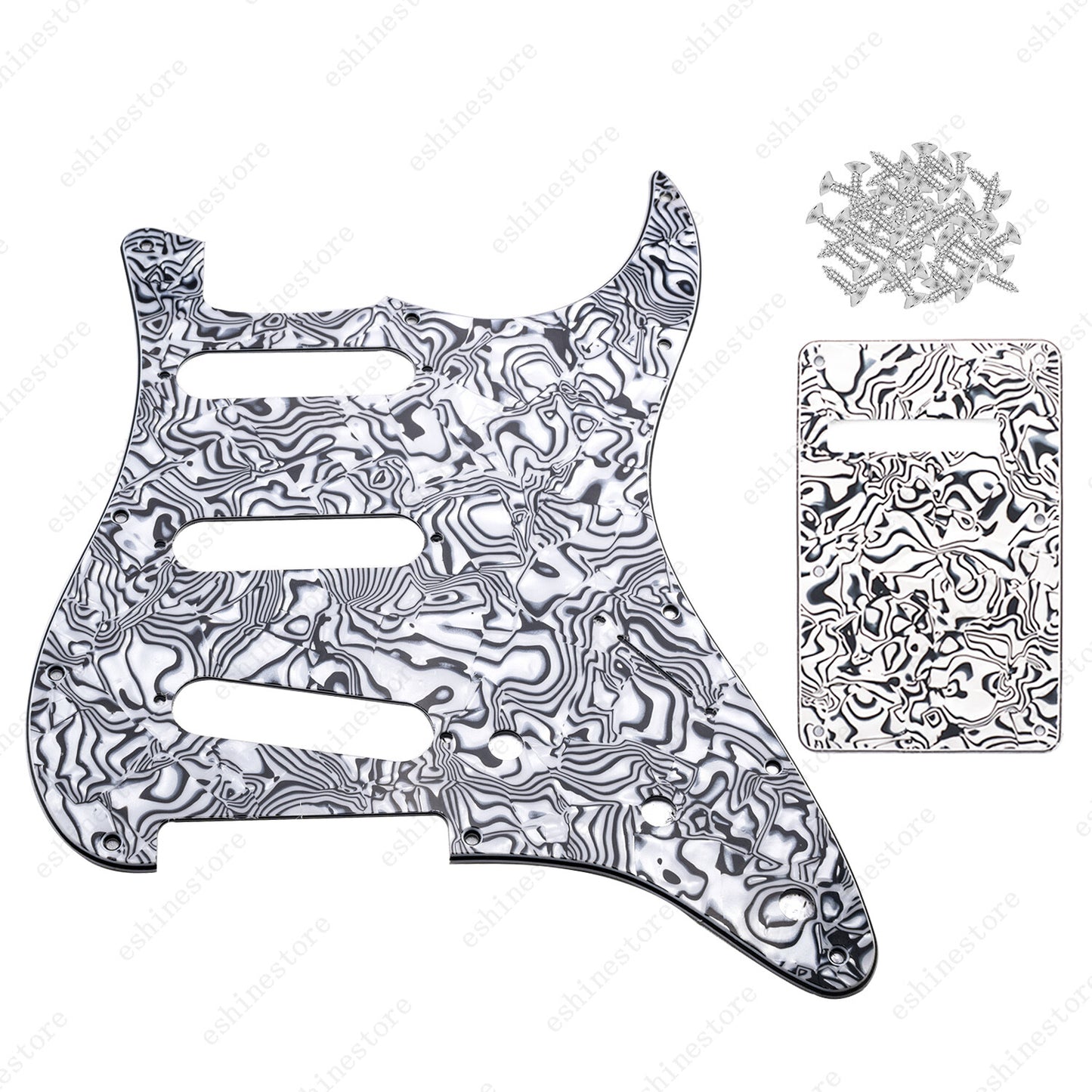 11 Hole SSS 3 Ply Guitar Pickguard&Back Plate for USA MIM Standard Fender Start