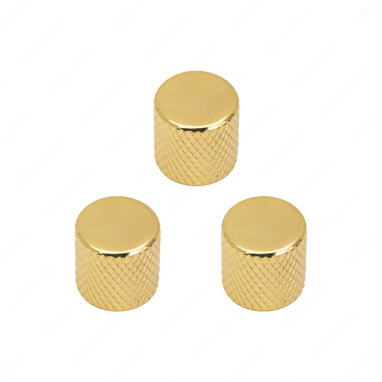 3 Pcs Metal Guitar 6mm Shaft Screw Volume Tone Knobs For Fender SQ Stratocaster
