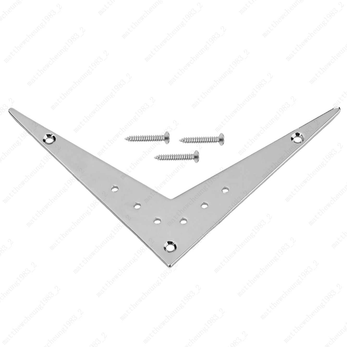 V-Shaped Guitar Bridge Tailpiece Fits Flying V Style Electric Guitar 2 Colors