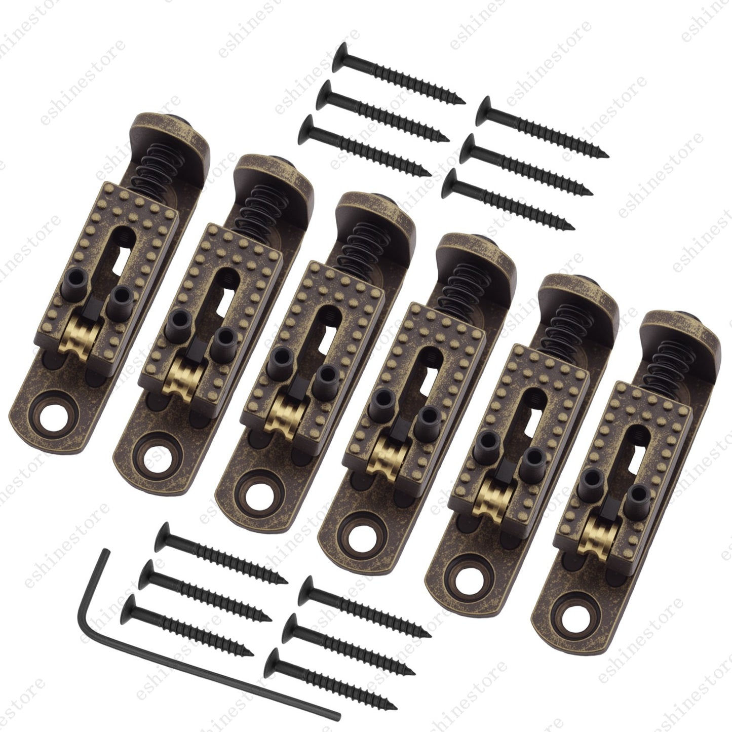 10.5mm Individual Single Roller Bridge Saddles for Guitar Cigar Box / Banjo
