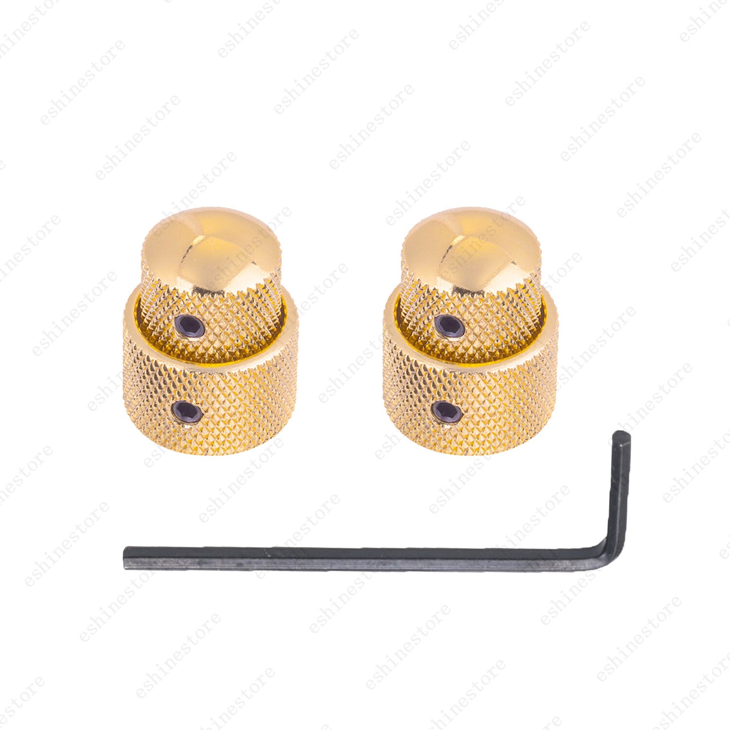 3 Color Metal Dual Concentric Stacked Control Guitar Bass Dual Knobs Black