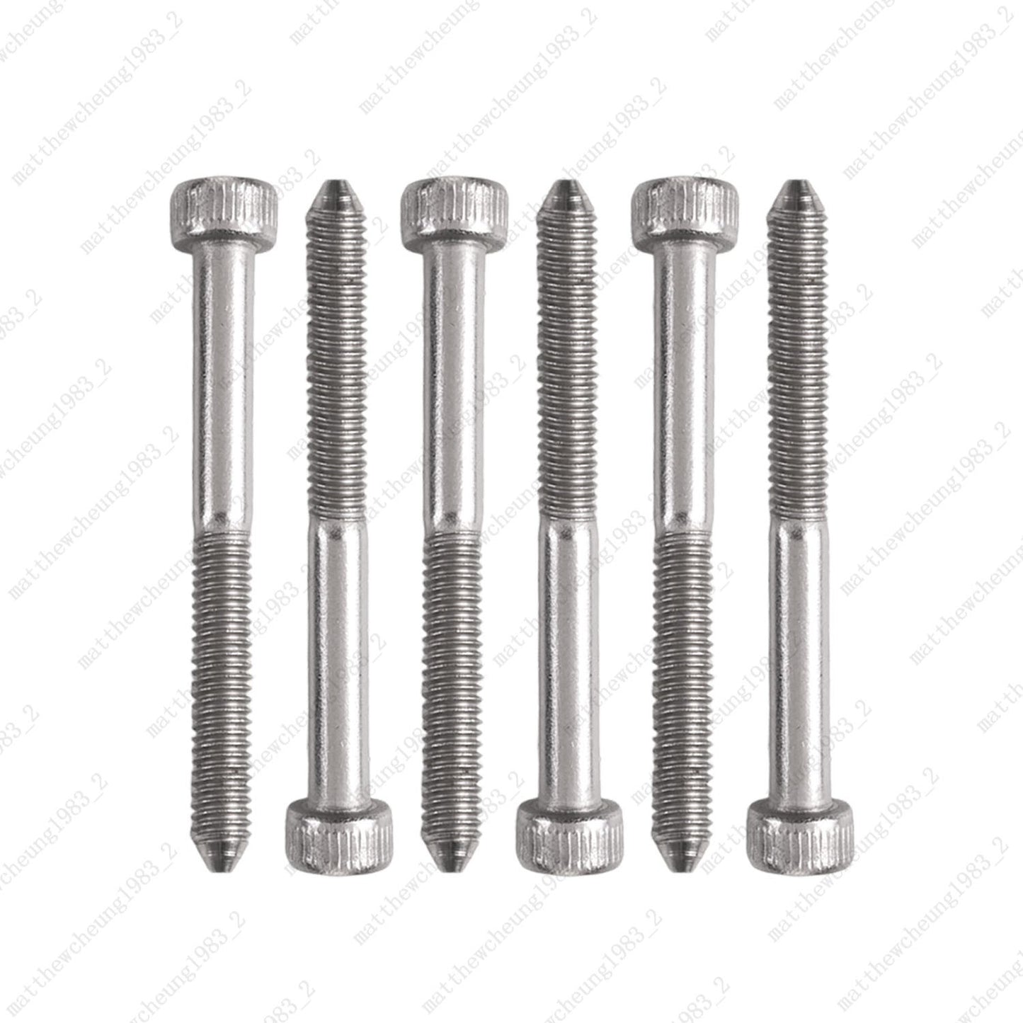 6pcs Chrome Guitar Double Locking Tremolo Bridge Saddles Screws for Floyd Rose