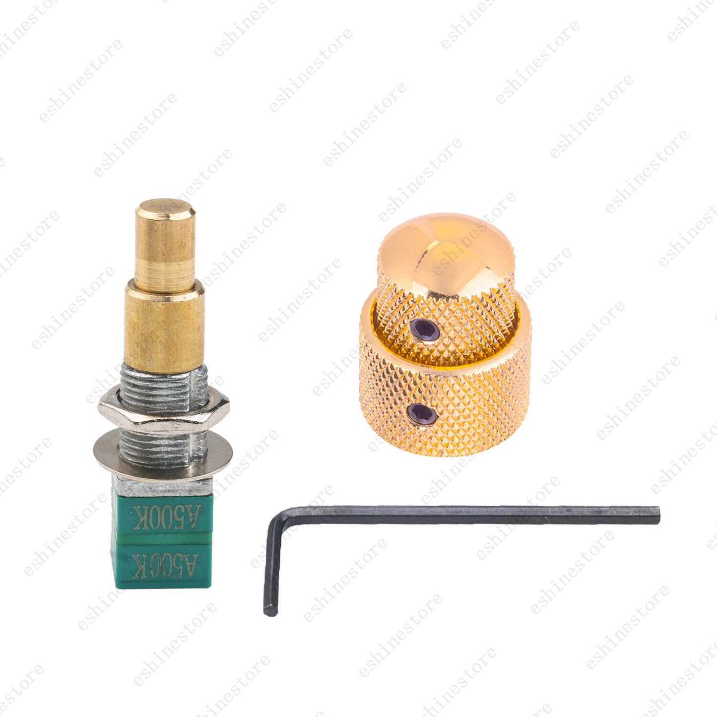 Dual Stacked A500k Concentric Control Mini Potentiometer with Knob for Bass