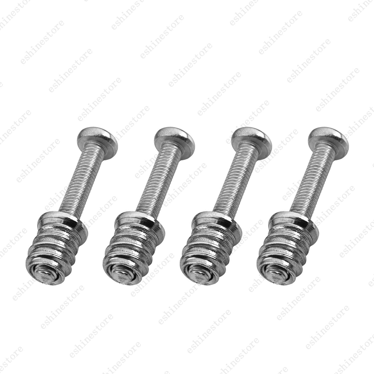 4 Pcs Stainless Steel Bolt-On Neck Guitar Screws and Inserts For Guitar and Bass