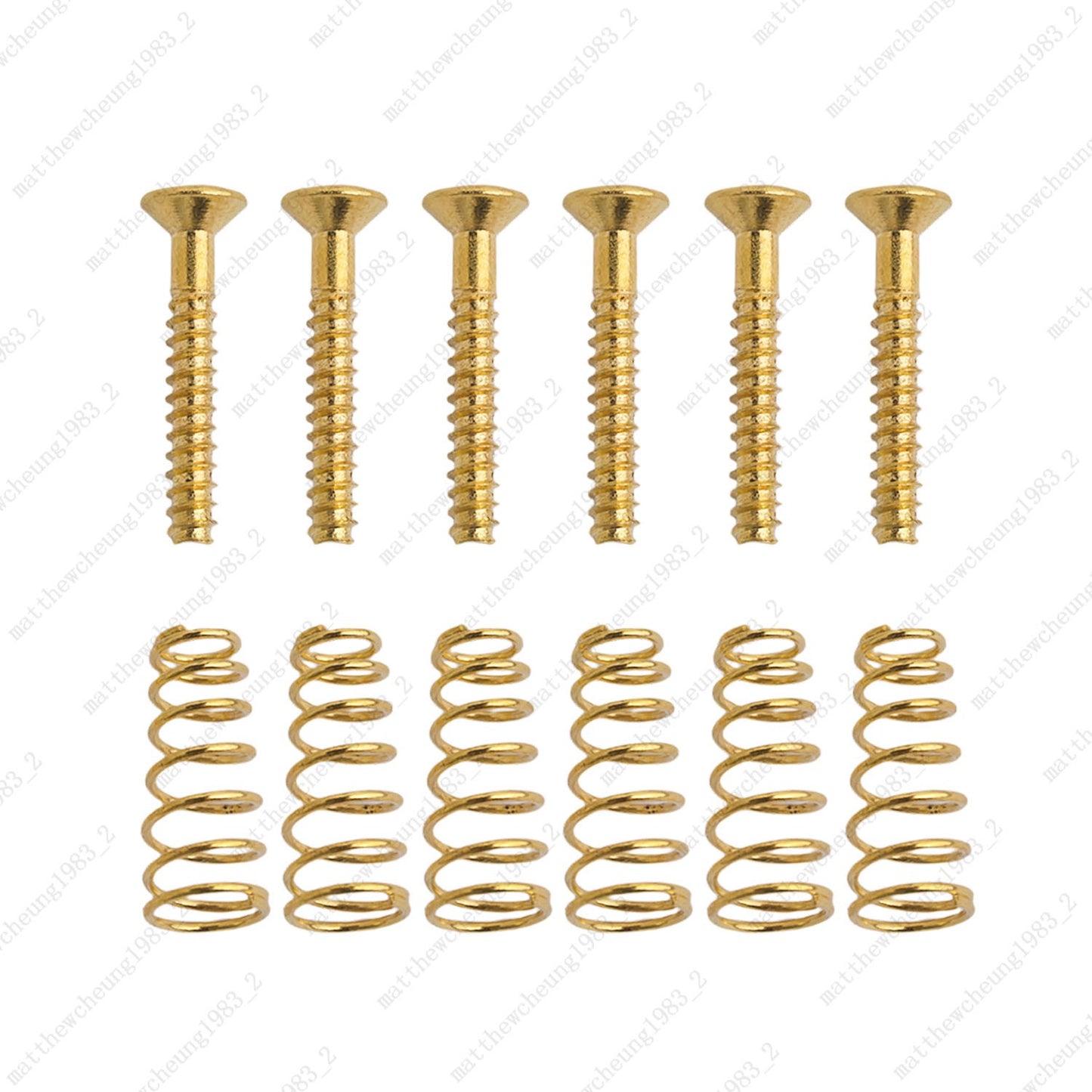 6pcs Pickup Height Adjust Screws & Springs Single Coil Guitar Replacement Parts