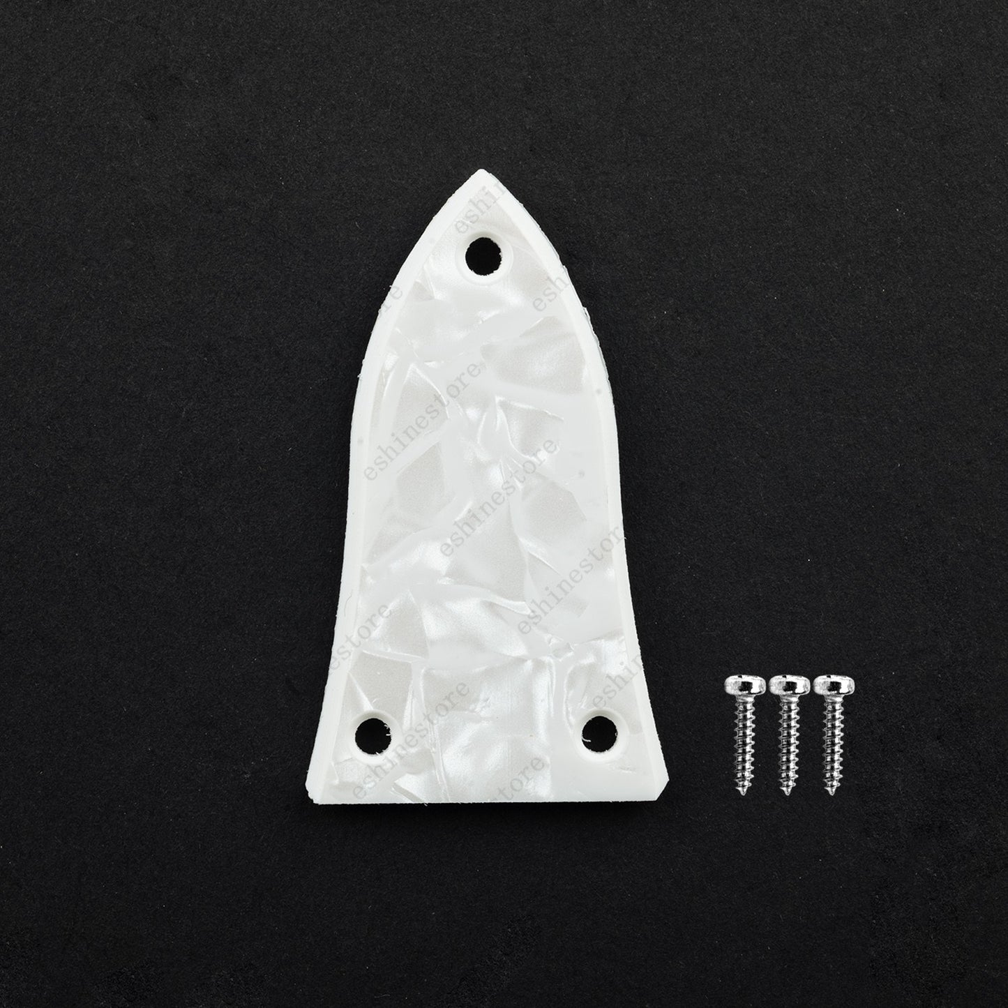3Hole Plastic Guitar Truss Rod Cover Plate for Electric Guitar-White/White Pearl
