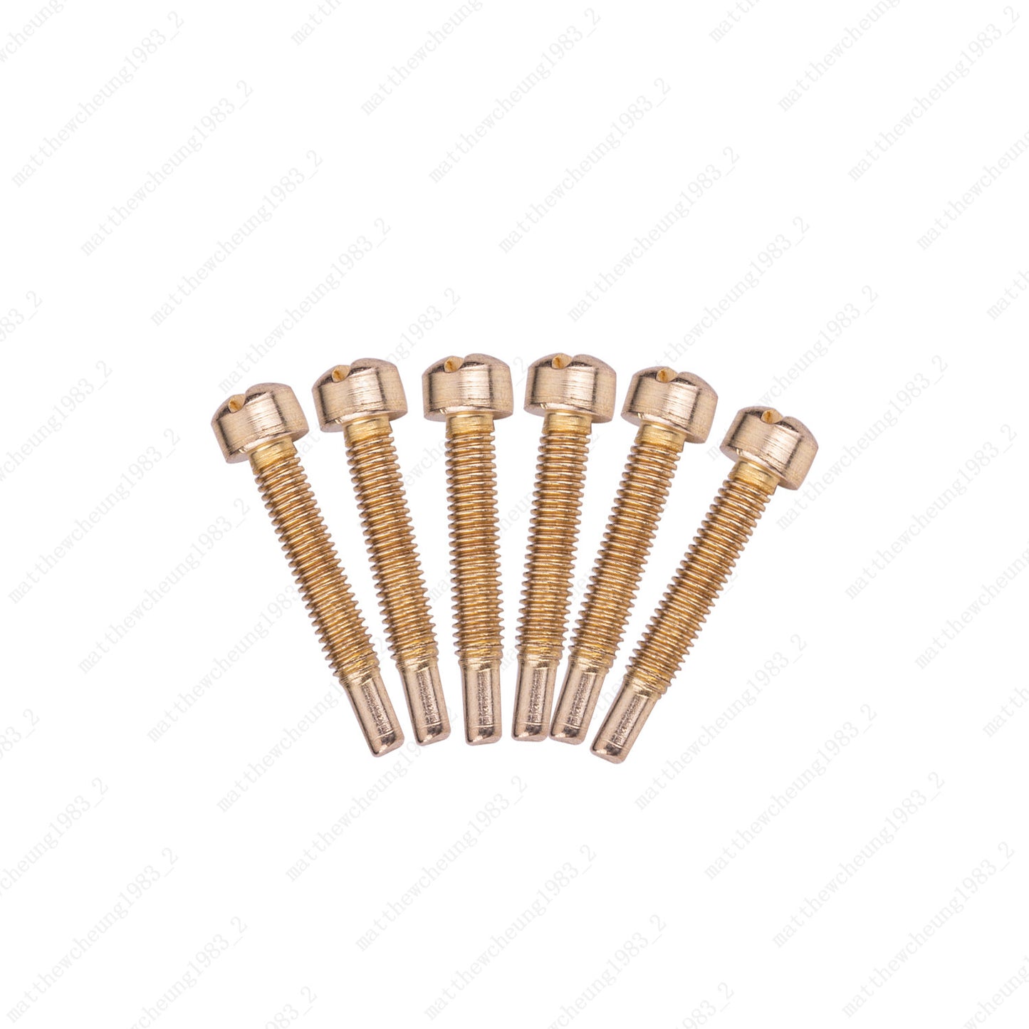 Set of 6 Electric Guitar Pole Piece Screws M3 x 21mm for Humbucker PAF P90