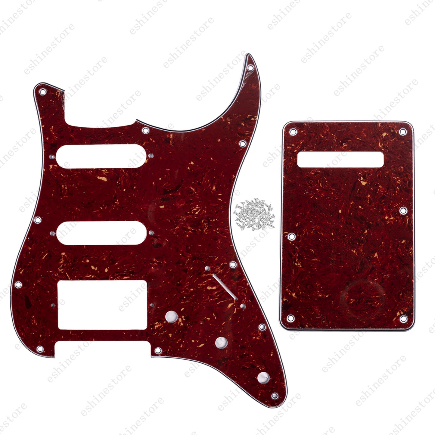 11 Hole SSH 3 Ply Guitar Pickguard & Back Plate For USA MIM FENDER Strat