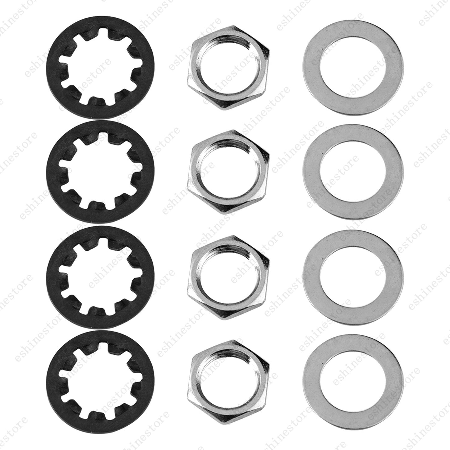1/2/4pcs Guitar Nuts, Washers and Lock Washers for CTS Pots & Switchcraft Jacks