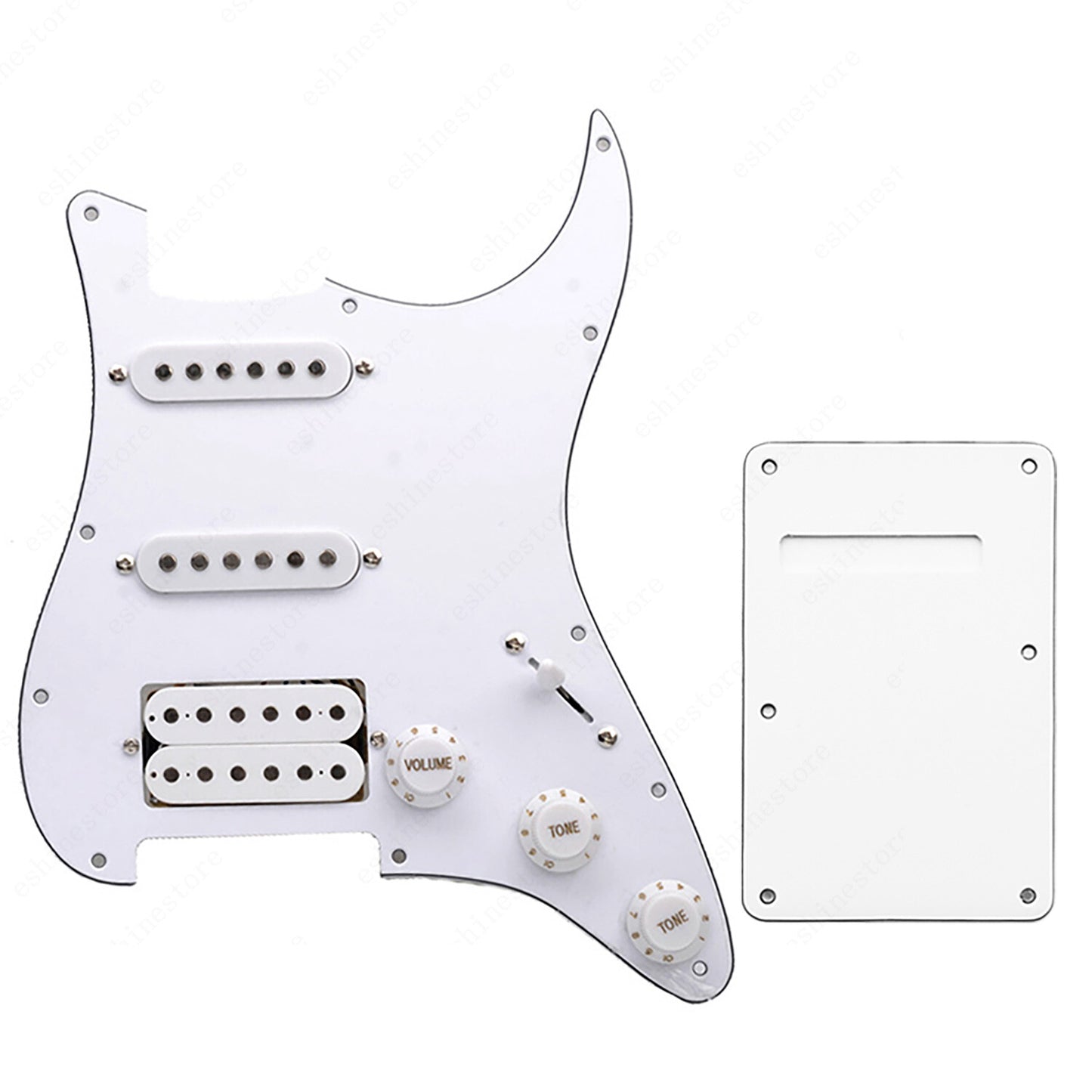 11 Hole Guitar SSH Loaded Pickguard Set & Back Plate For SQ FENDER Stratocaster