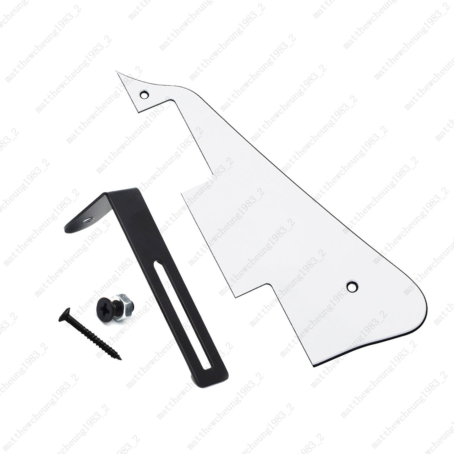 Multicolor Guitar Pickguard with Black Bracket Mounting Screws Set for Les Paul