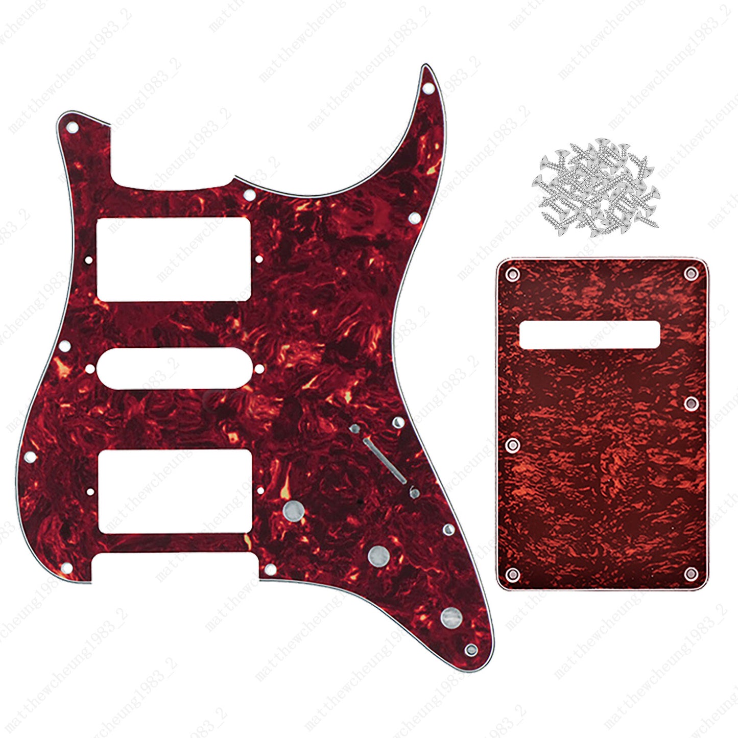 11 Hole HSH 3 Ply Guitar Pickguard & Back Plate Multi Colors For Stratocaster