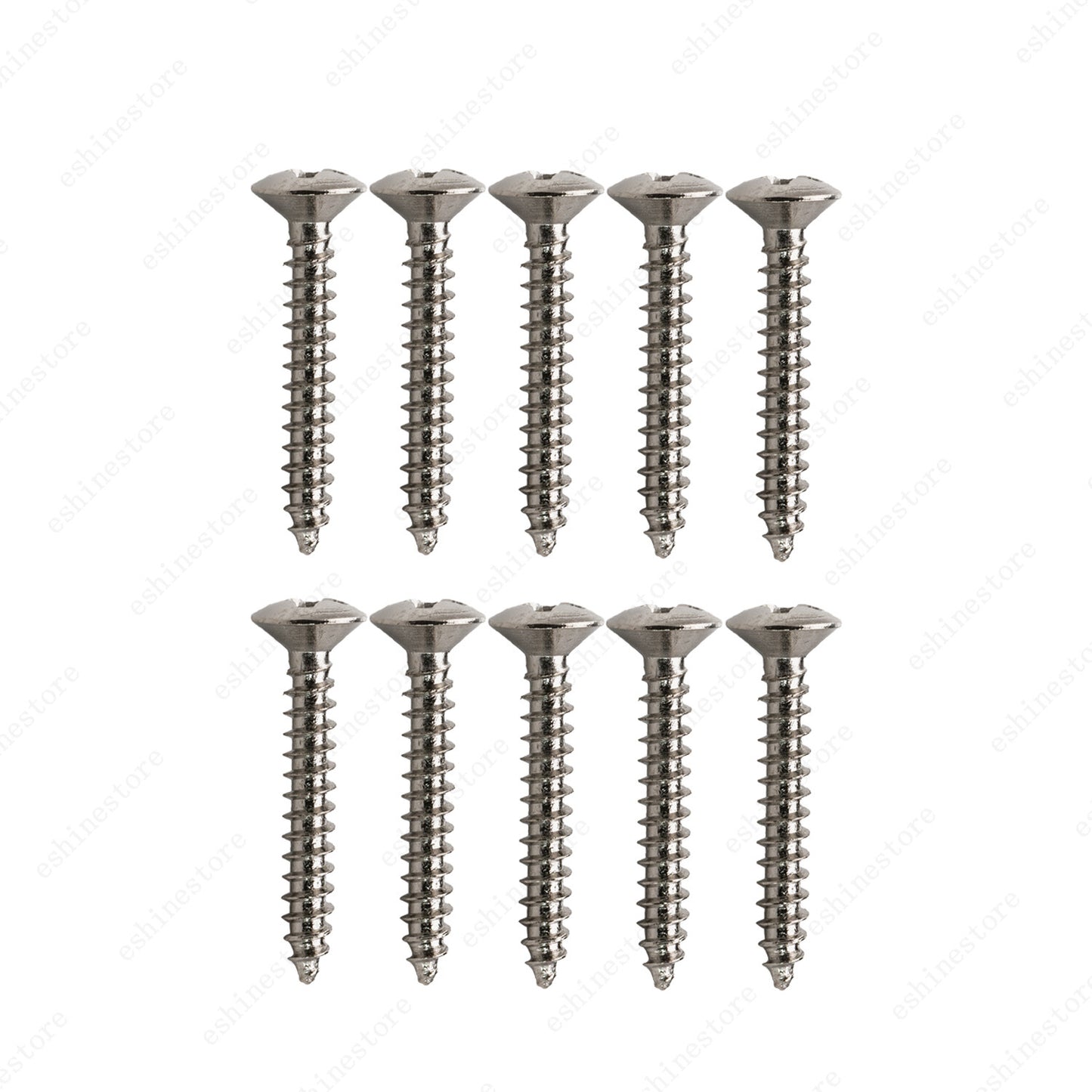 10 Pcs Humbucker Pickup Ring Frame Mounting Screws 3*20mm For LP SG Chrome