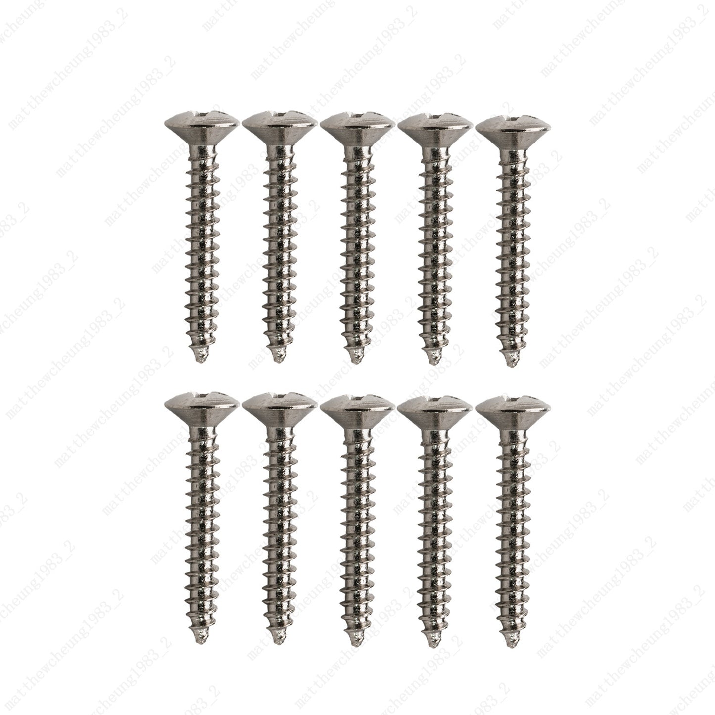 10 Pcs Humbucker Pickup Ring Frame Mounting Screws 3*20mm For LP SG Chrome