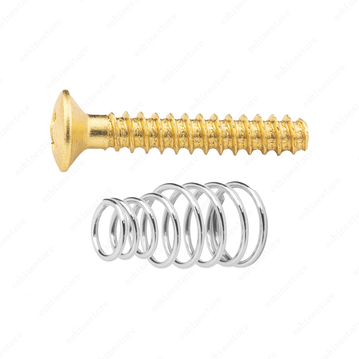6x Single coil pickup mounting Countersunk Head Screws & Springs MulitColors
