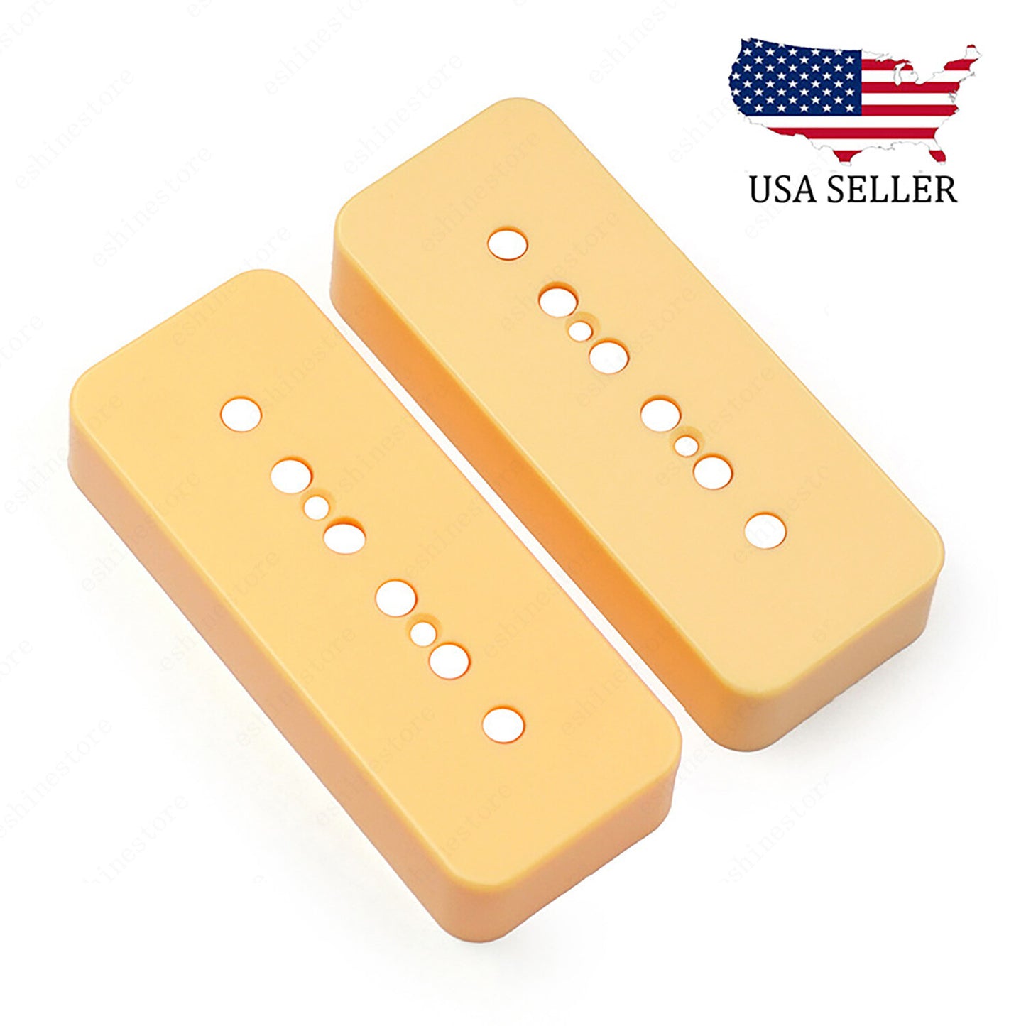 P90 Soapbar Pickup Cover Black White Silver Cream 50mm / 52mm Pole LP SG Guitar