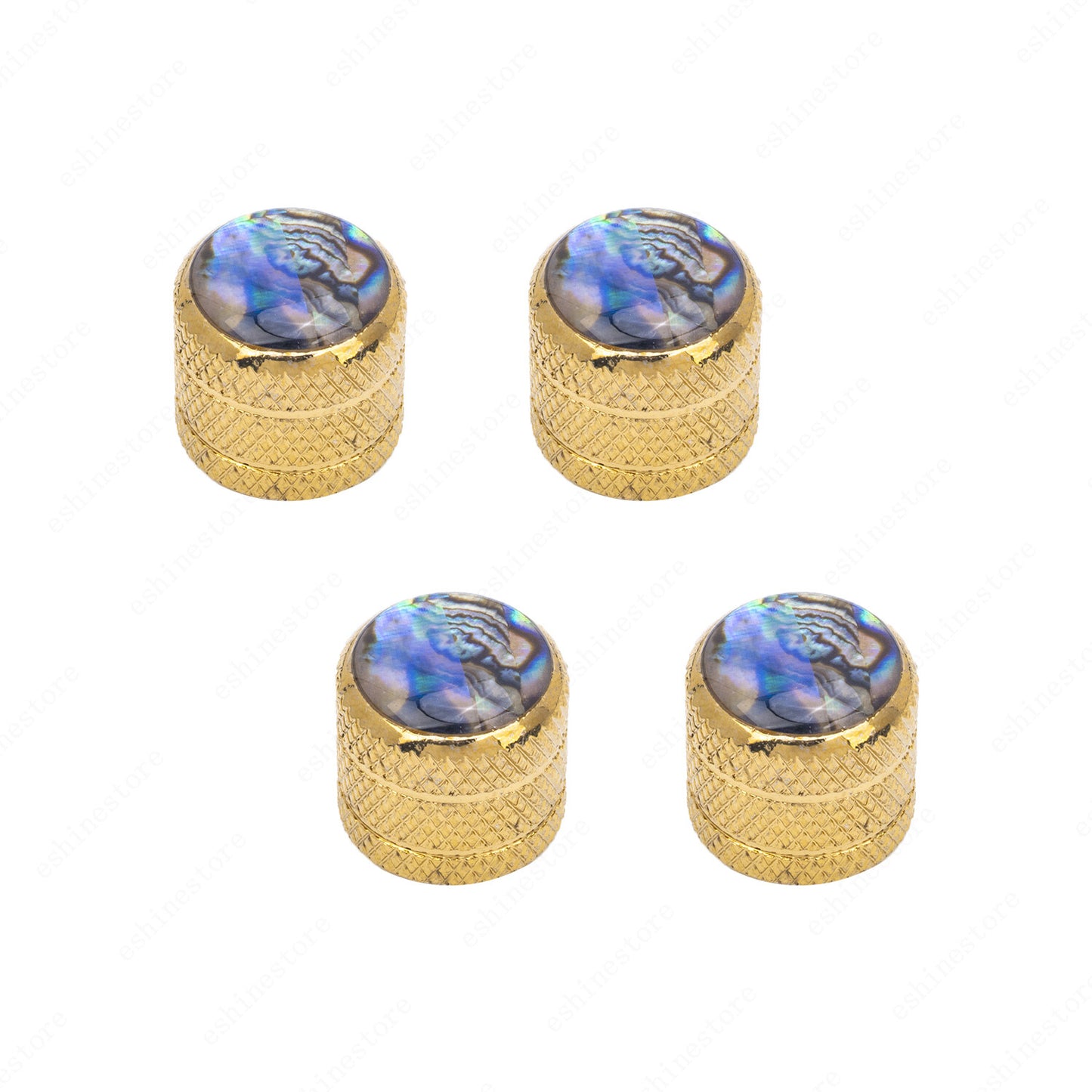 4 Pcs inlay Dome Metal Guitar 6mm Shaft Volume Tone Knobs For Les Paul SG