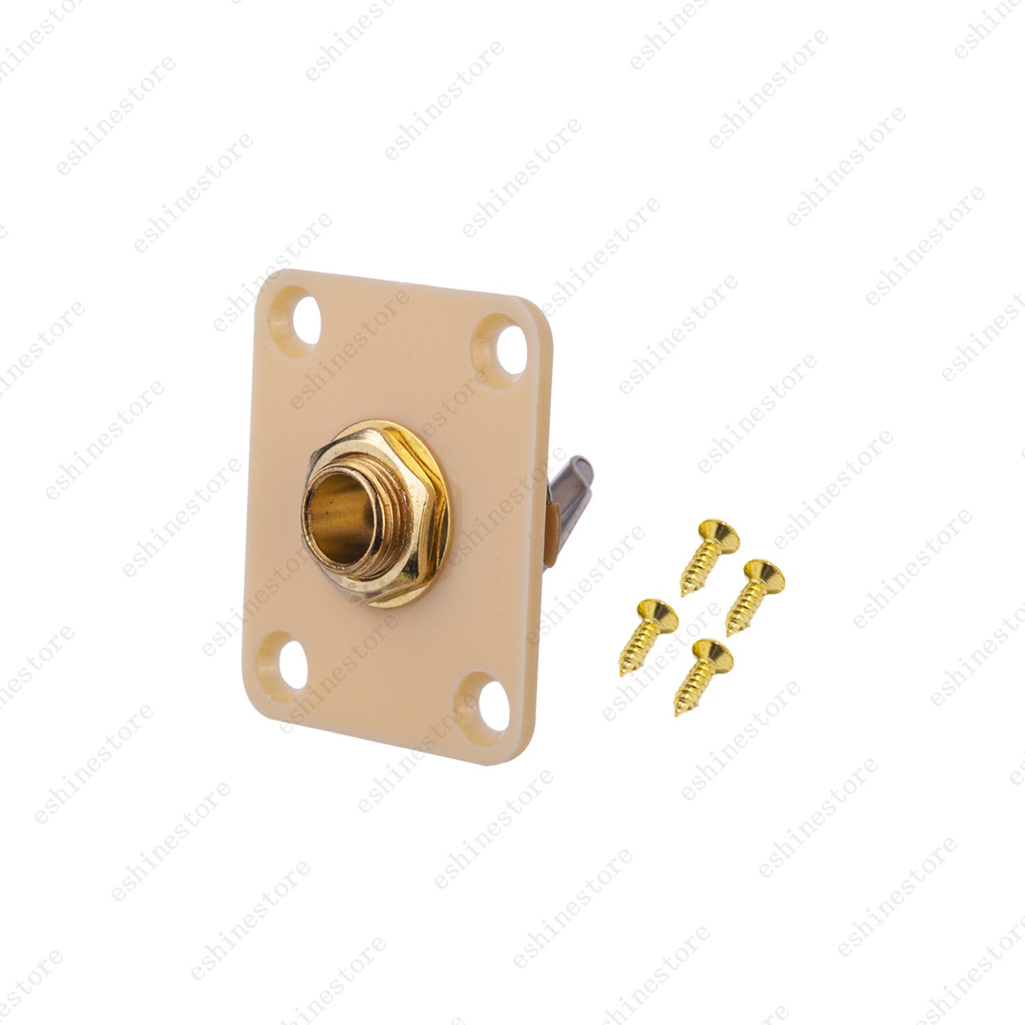 Rectangle Plastic 1/4 Output/Input Jack Plate Socket For Electric Guitar Bass