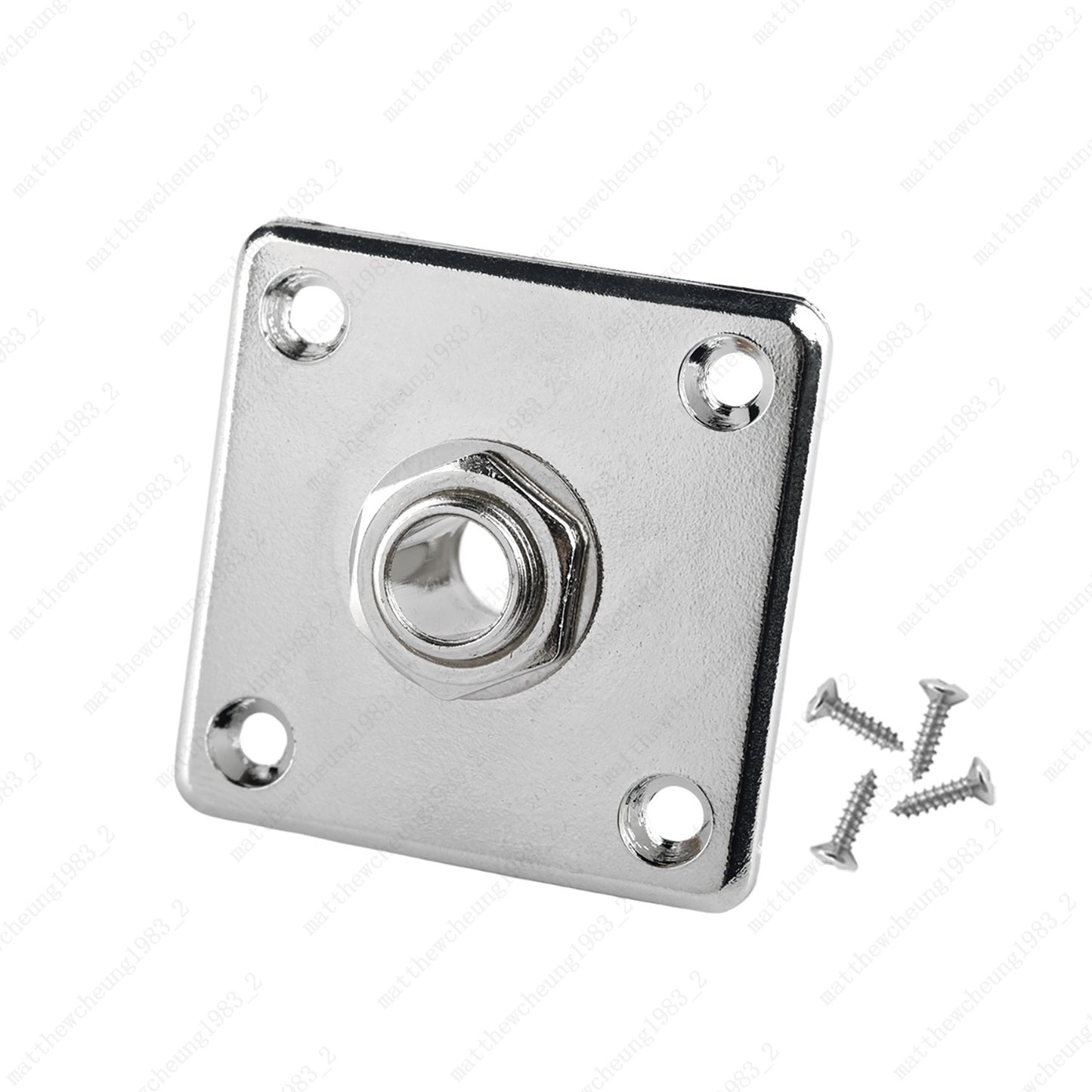 1x Plastic Guitar Universal Square Output Jack Plate Socket For Les Paul SG ES
