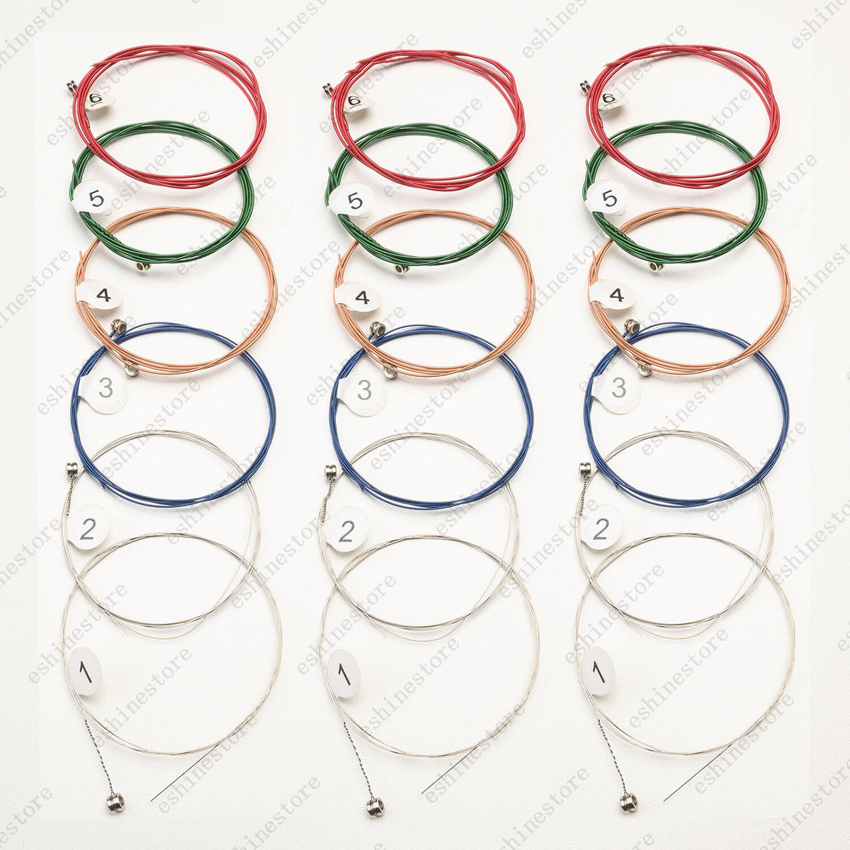 1-3 Set of 6 Guitar Strings Replacement Steel String For Acoustic Guitar 1st-6th