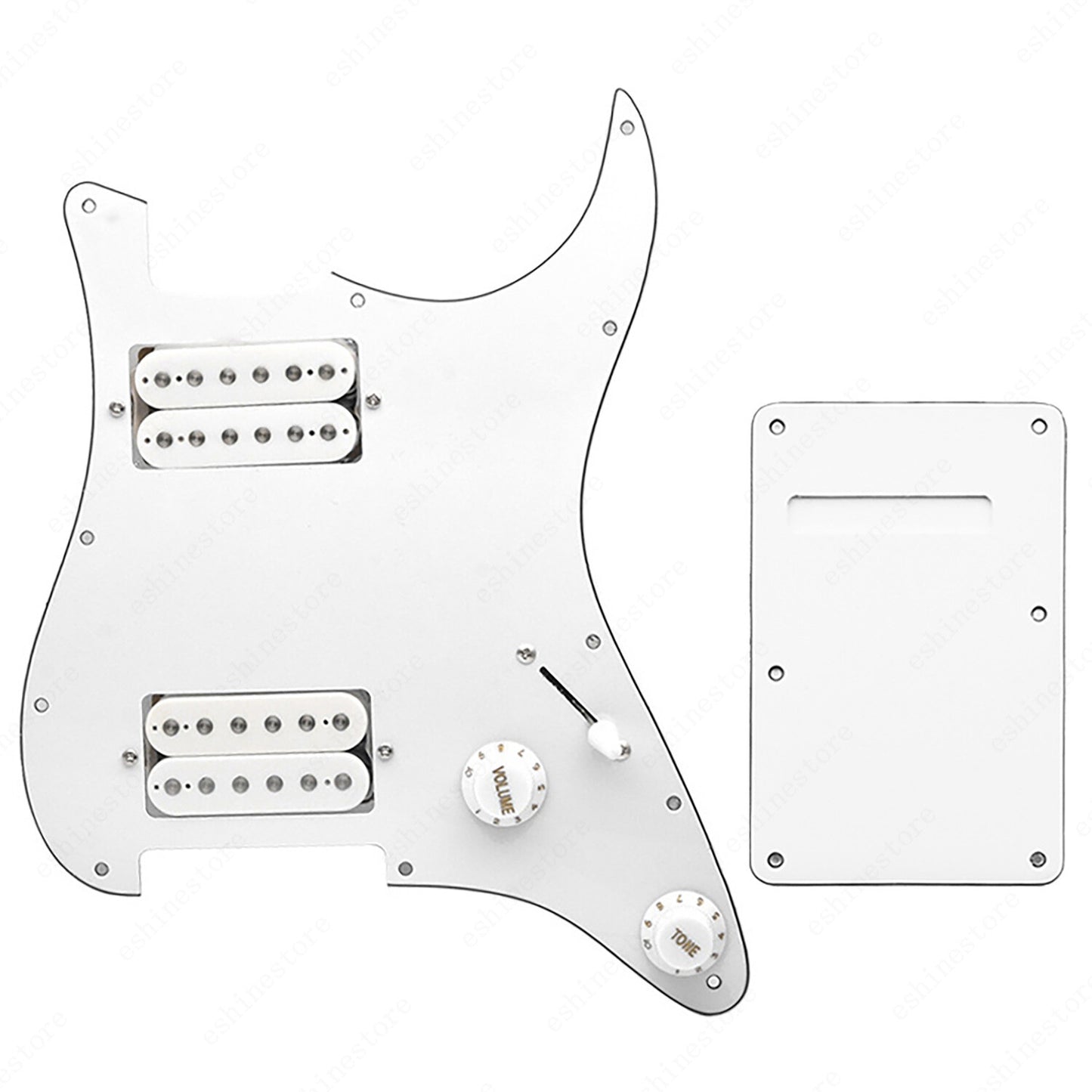 11 Hole Guitar HH Loaded Pickguard Set & Back Plate for SQ FENDER Stratocaster