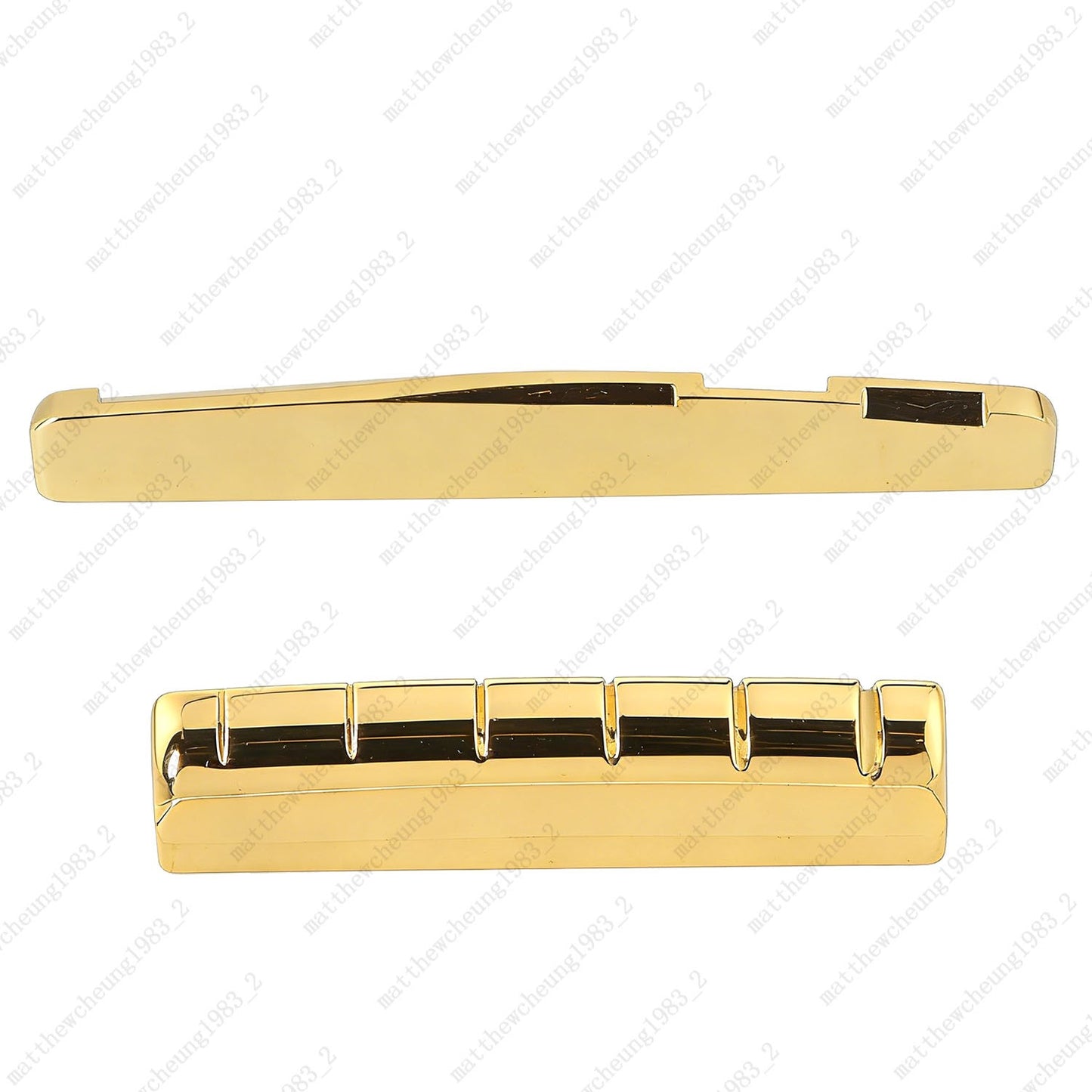 Brass Pre-Slotted Nut + (72/74/76MM)Saddle Set for 6-String Folk Acoustic Guitar