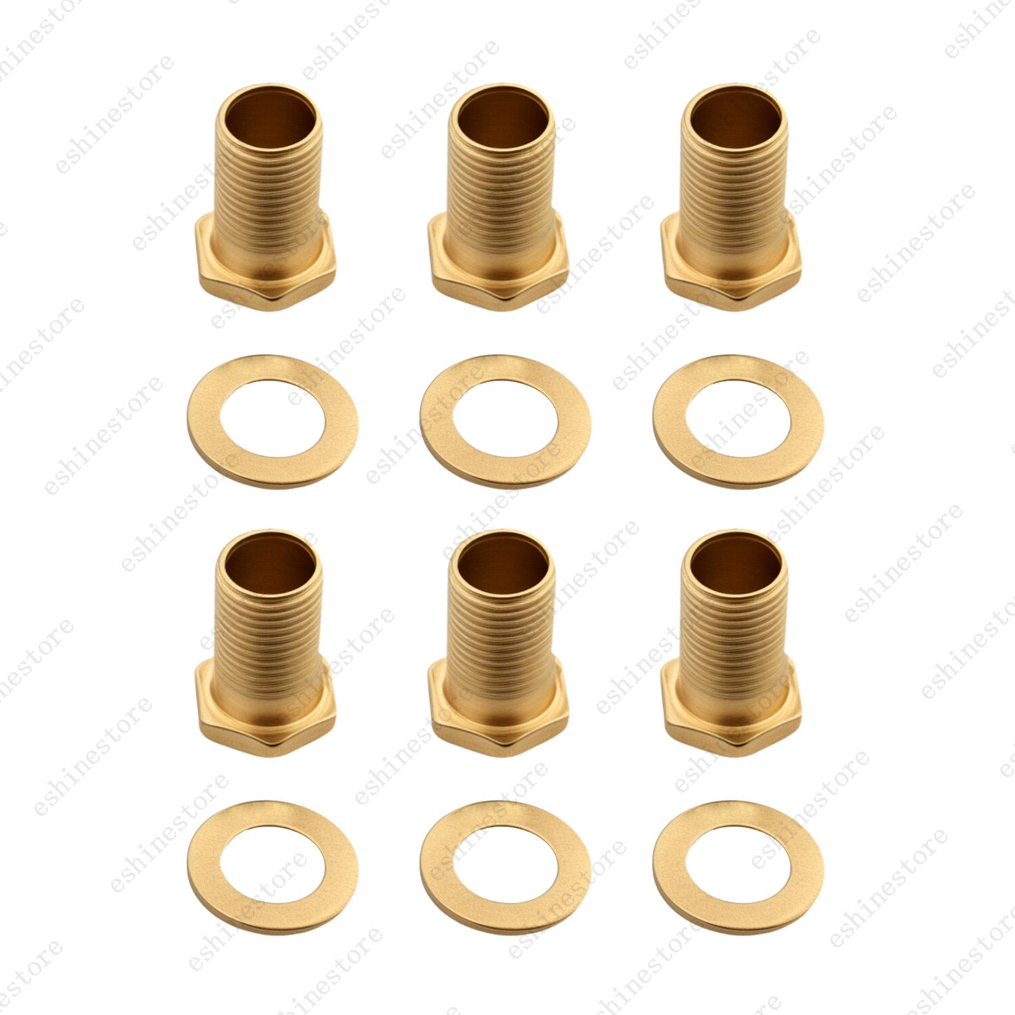 1 Set (6 Pcs) Guitar Machine Heads Tuners Nuts/ Bushings/Ferrules and Washers