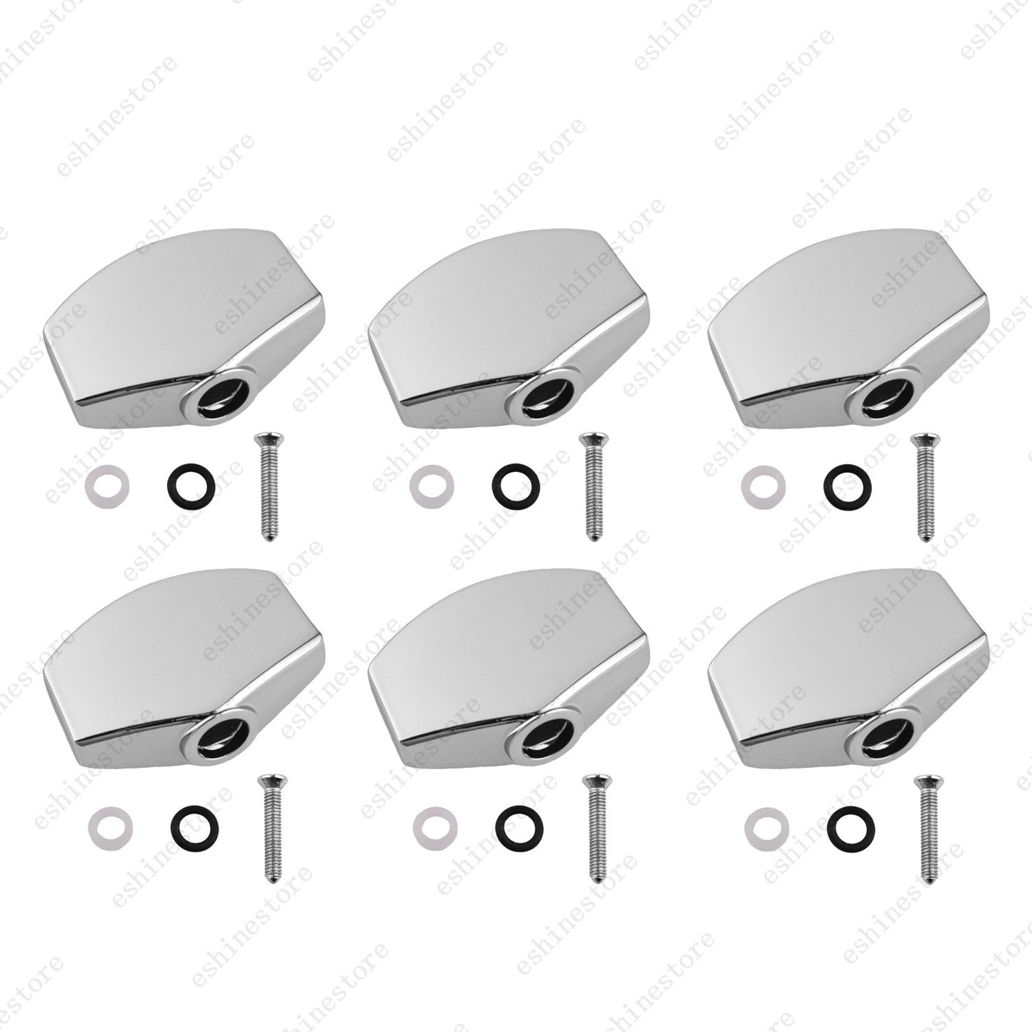 1/6 pcs Electric Guitar Tuning Peg Button Machine Head Big Square Shape Buttons