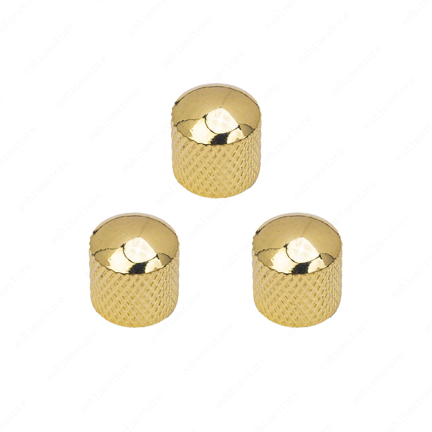 18-Splines 3 Pcs Metal Guitar 6mm Shaft Volume Tone Knobs For Fender SQ ST