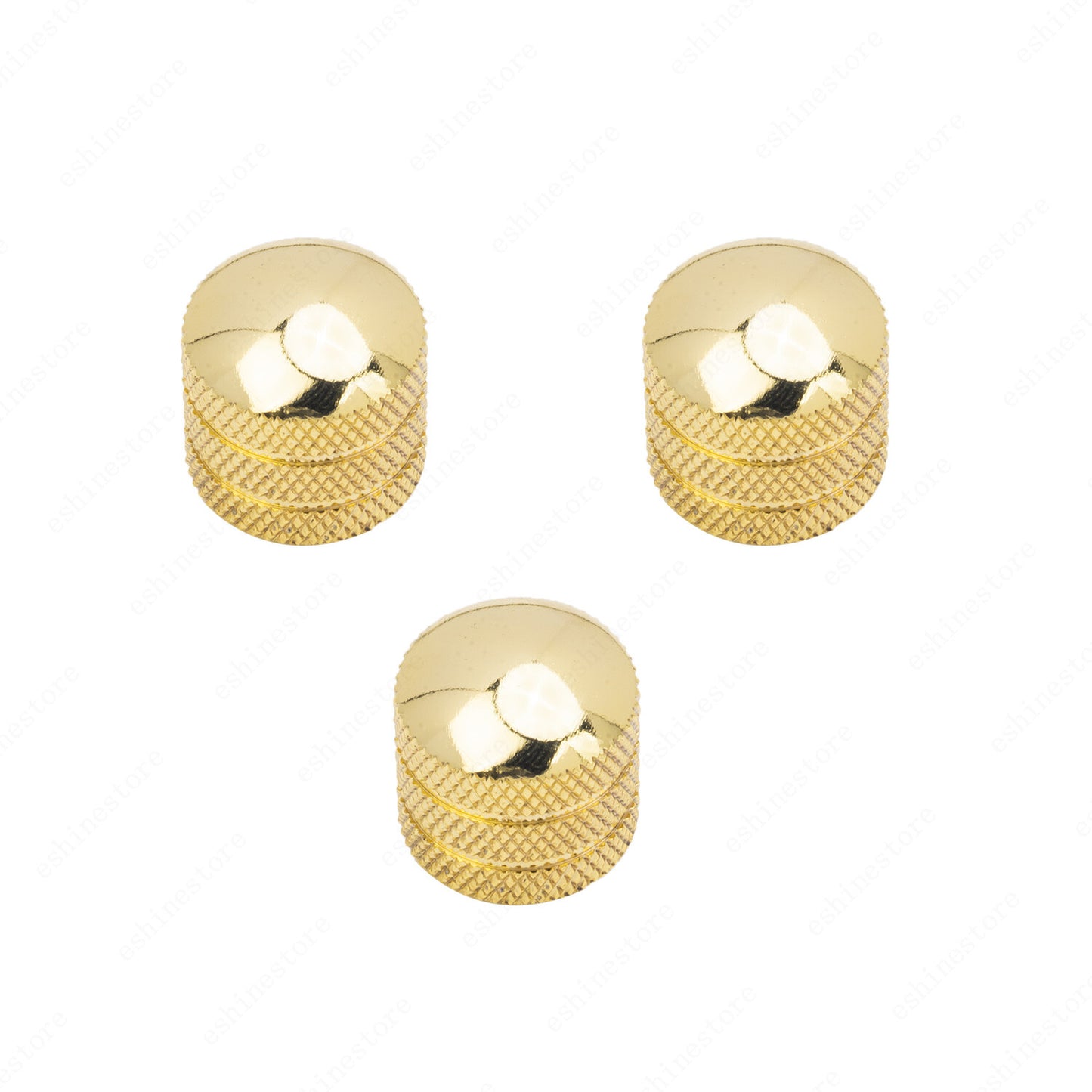 3 Pcs Dome Metal Guitar 6mm Shaft Volume Tone Knobs For Fender SQ Strat PRS