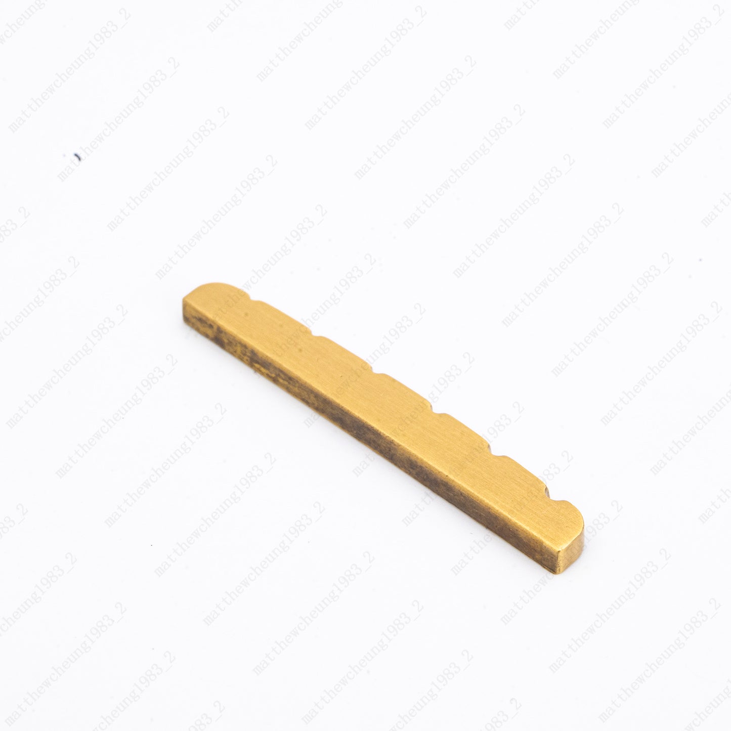 6 String Brass Guitar NUT CURVED Bottom 42mm SLOTTED FOR STRATOCASTER TELECASTER