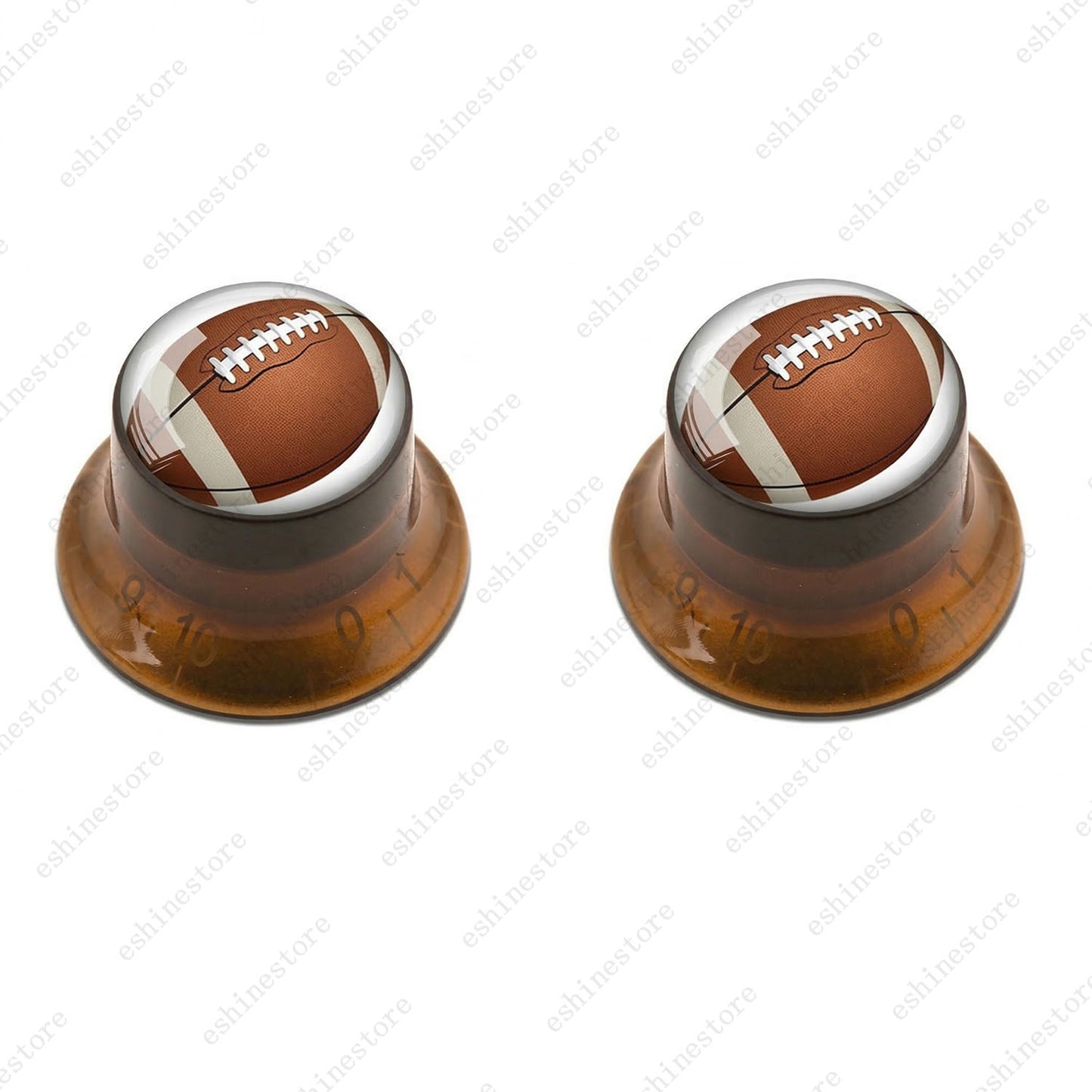Guitar Reflector Knobs w/ American Football Design Cap Top Hat Knobs for LP SG