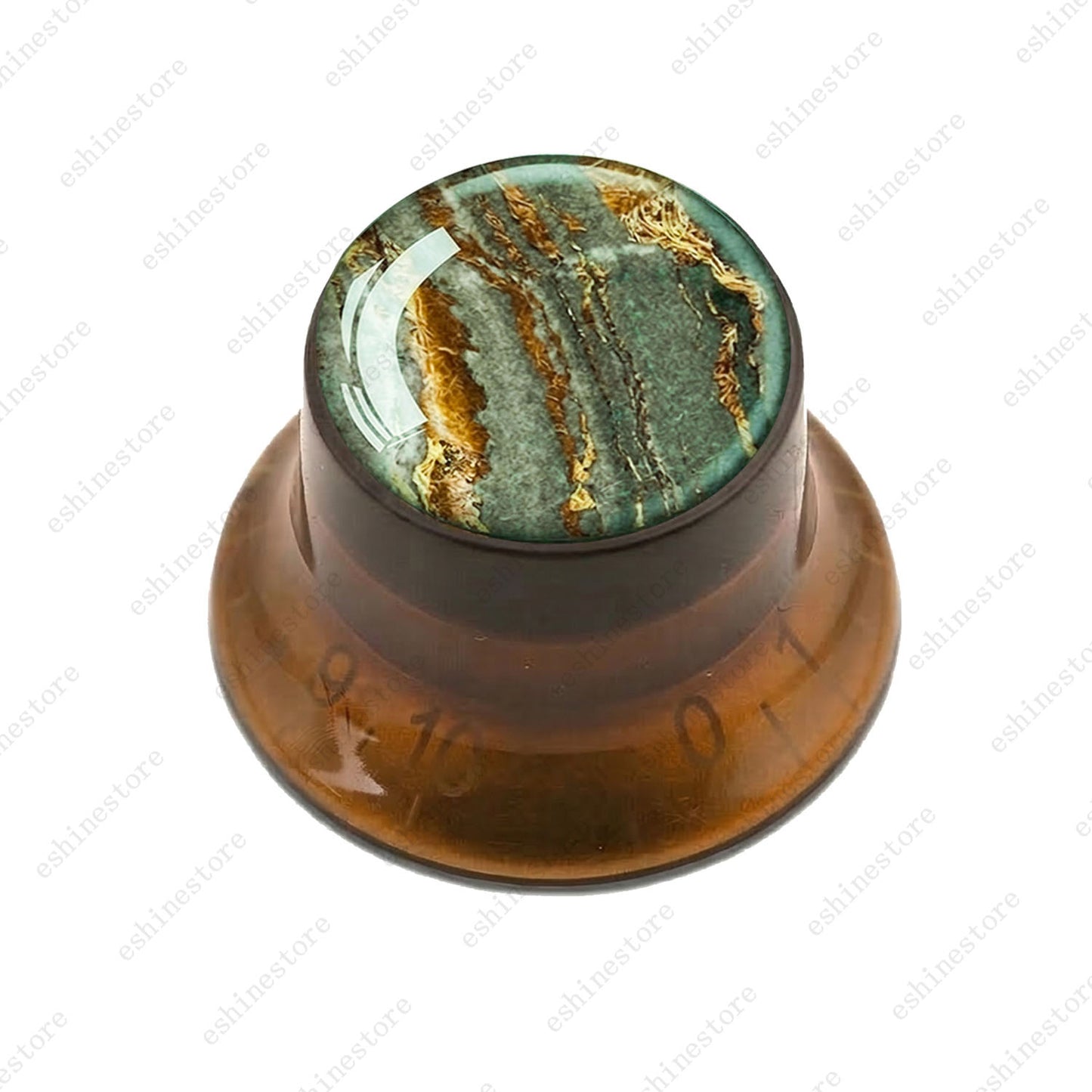 Guitar Reflector Knobs with Marble Texture Cap Top Hat Knob for Les Paul SG - 04