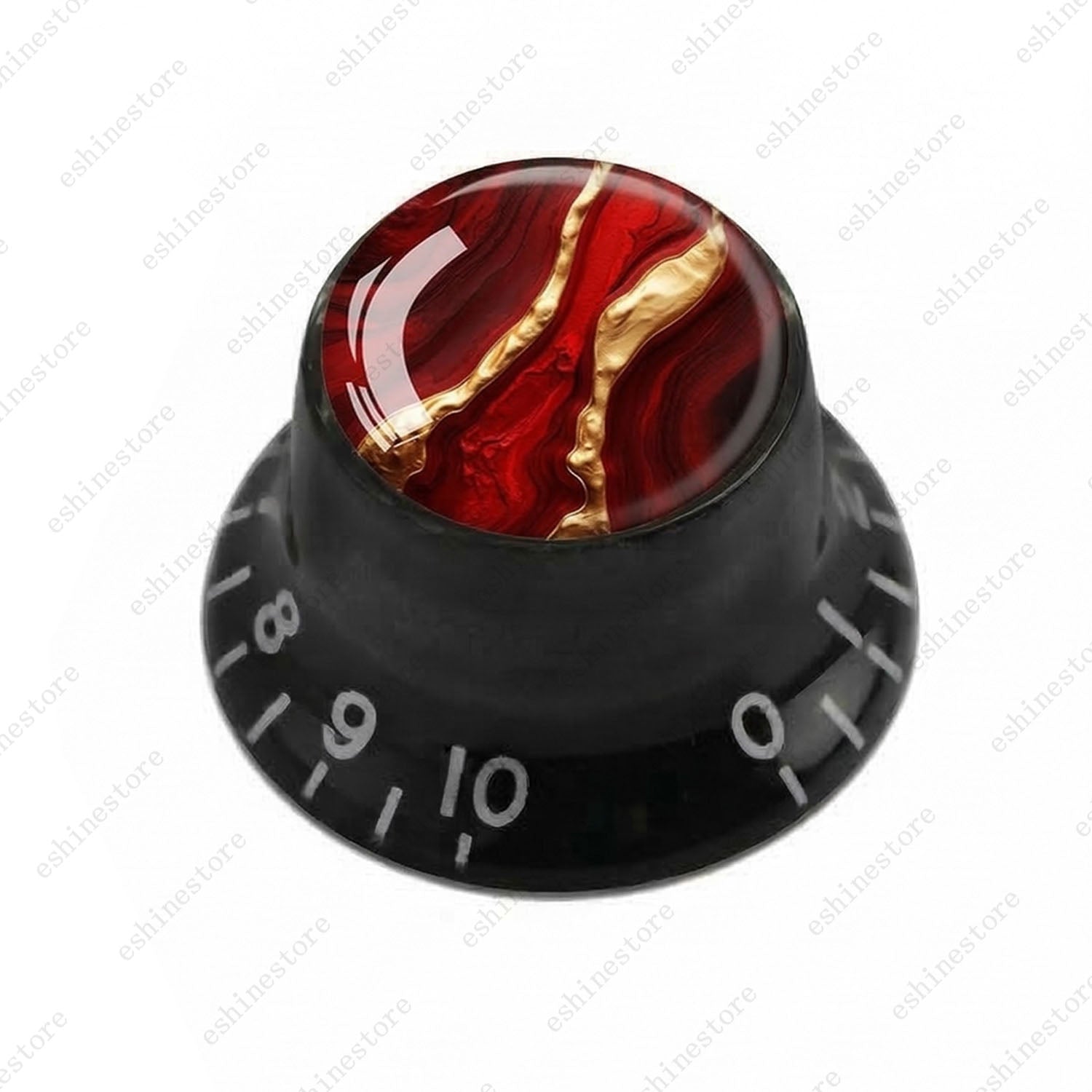 Guitar Reflector Knobs with Abstract Art Cap Top Hat Knobs for Les Paul SG - 09