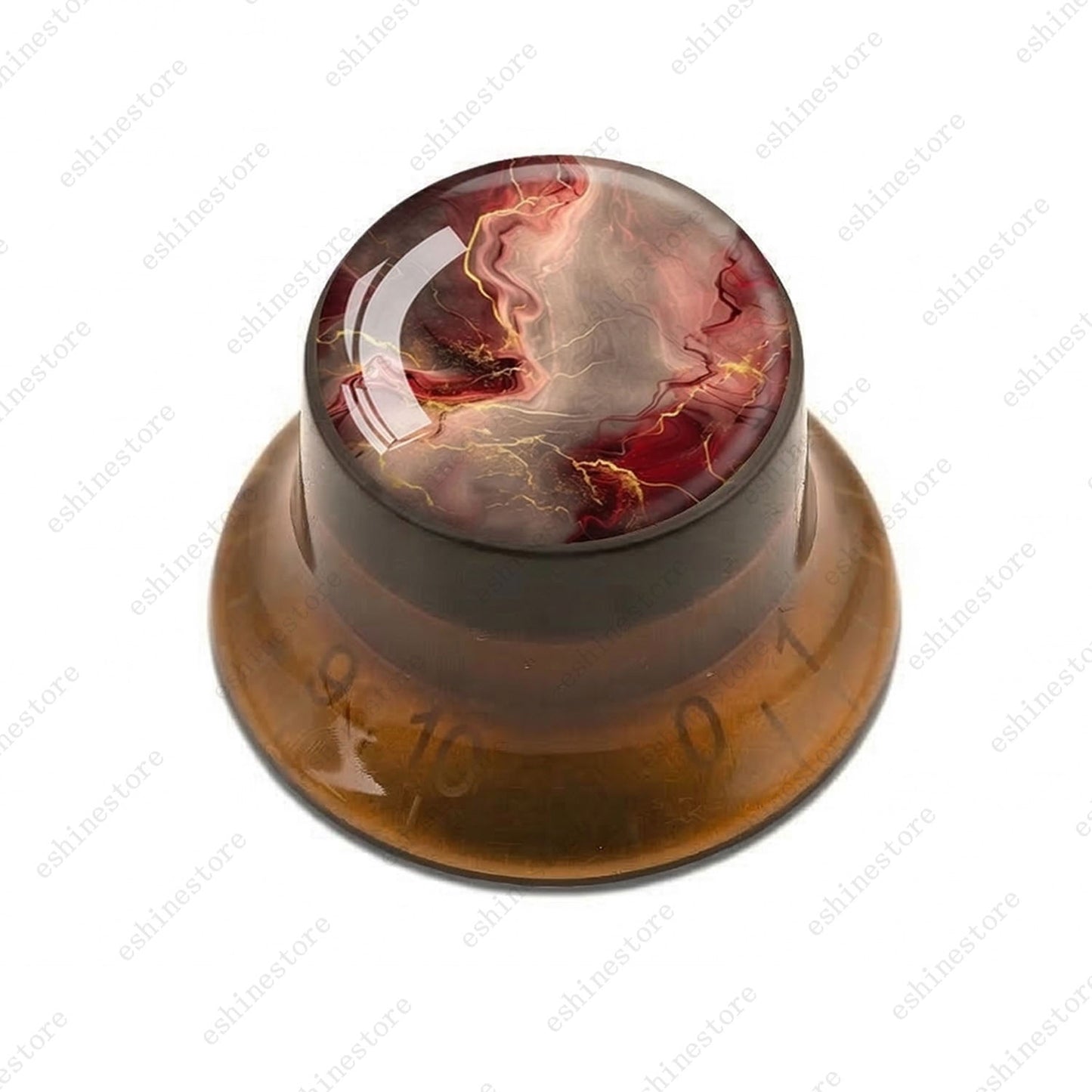 Guitar Reflector Knobs with Abstract Art Cap Top Hat Knobs for Les Paul SG - 05