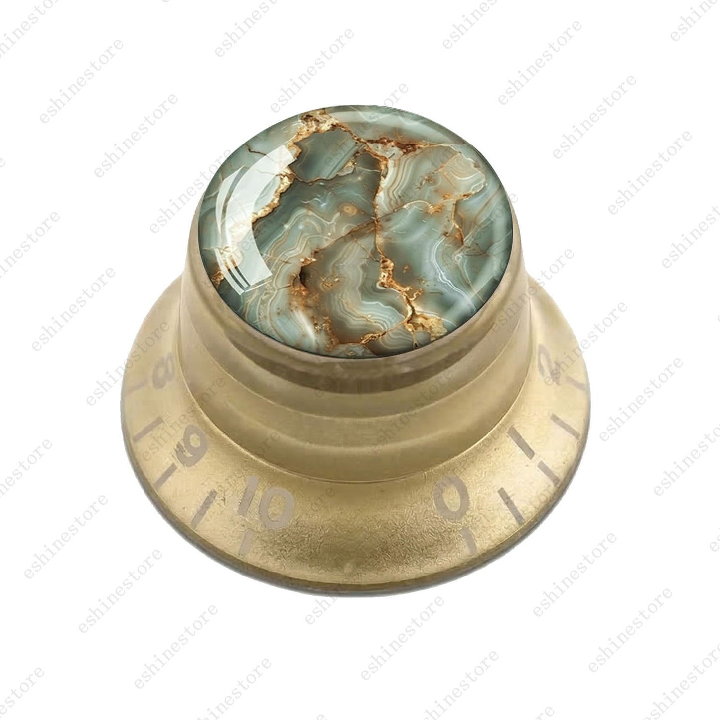 Guitar Reflector Knobs with Marble Texture Cap Top Hat Knob for Les Paul SG - 09