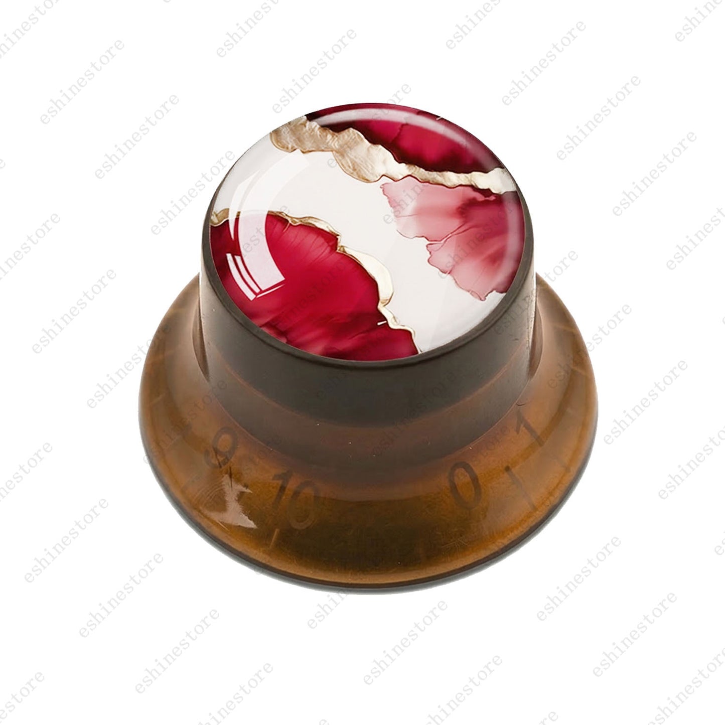 Guitar Reflector Knobs with Abstract Art Cap Top Hat Knobs for Les Paul SG - 06