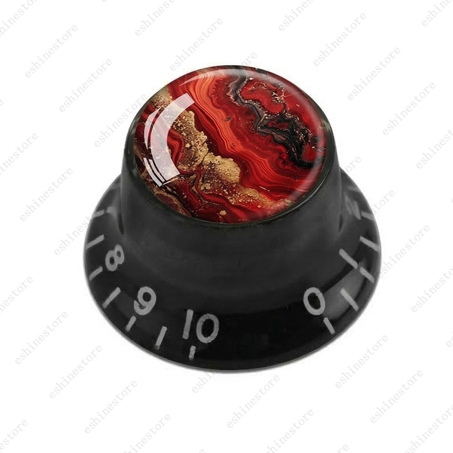 Guitar Reflector Knobs with Abstract Art Cap Top Hat Knobs for Les Paul SG - 08
