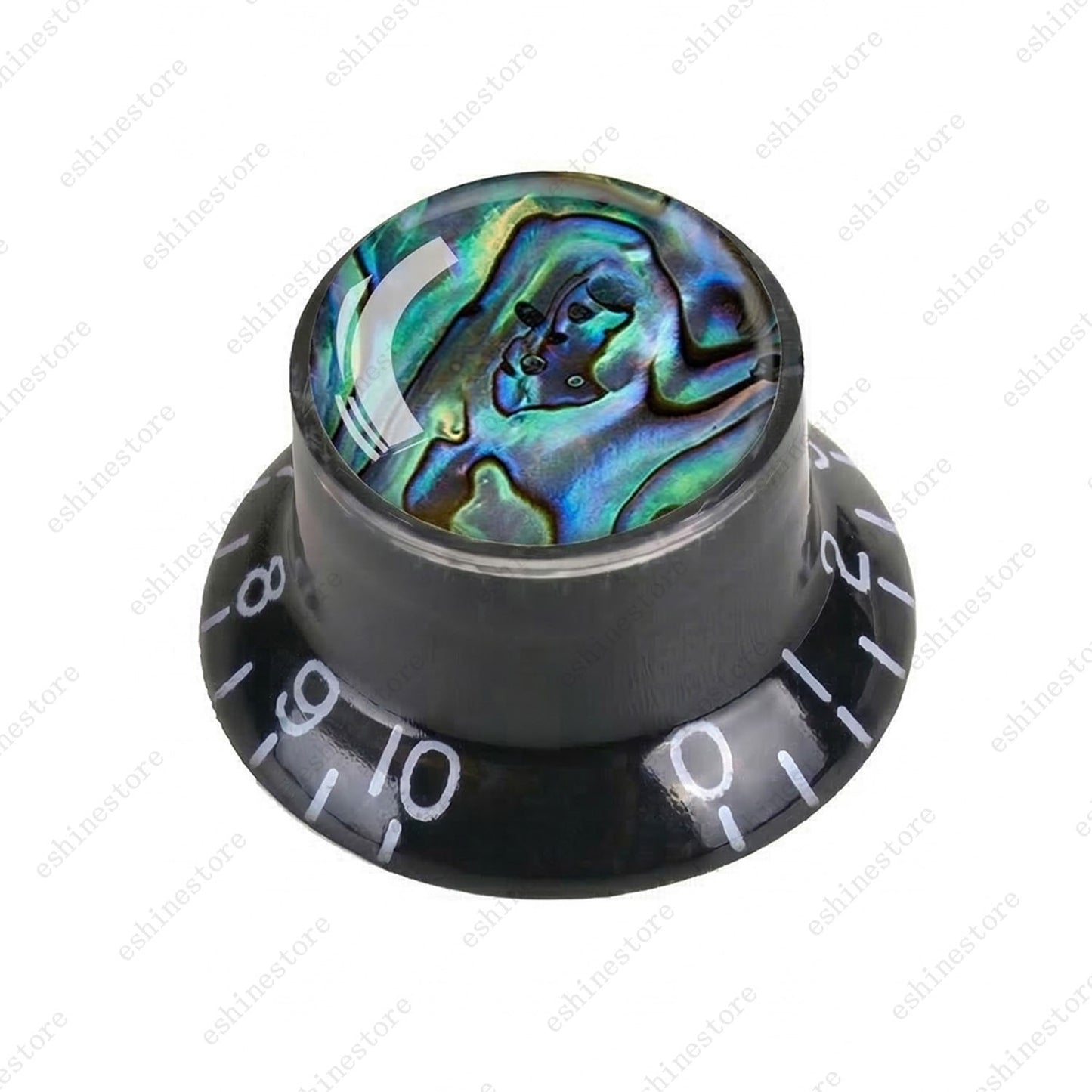 Guitar Reflector Knob with Seashell Pattern Cap Top Hat Knob for Les Paul SG -05