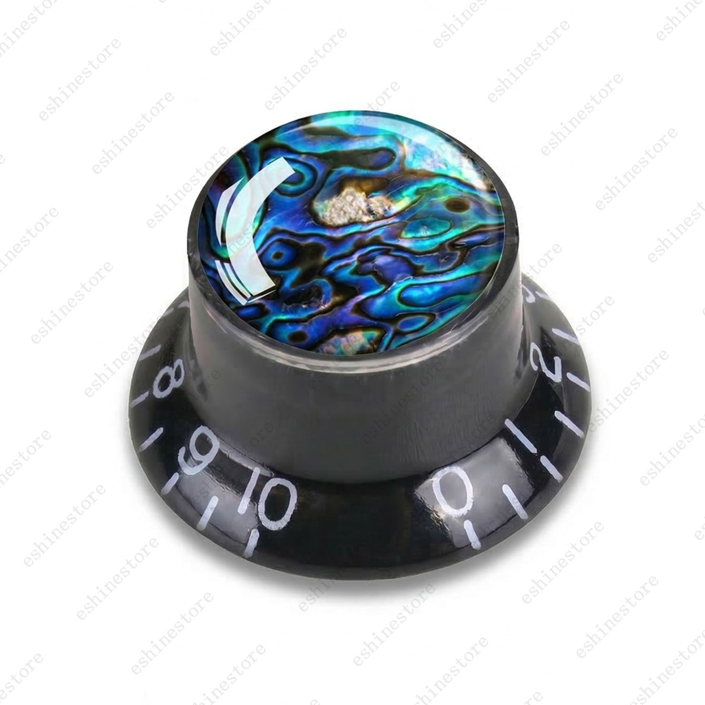 Guitar Reflector Knob with Seashell Pattern Cap Top Hat Knob for Les Paul SG -06