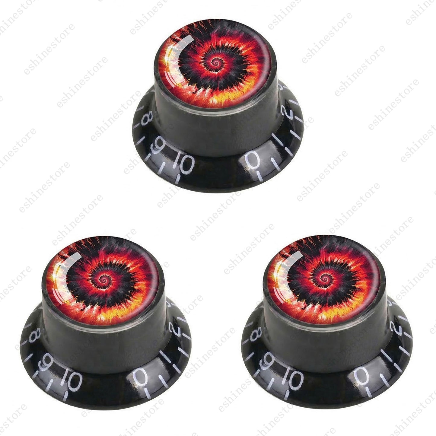 Guitar Reflector Knobs with Spiral Tie Dye Cap Top Hat Knob for Les Paul SG - 02