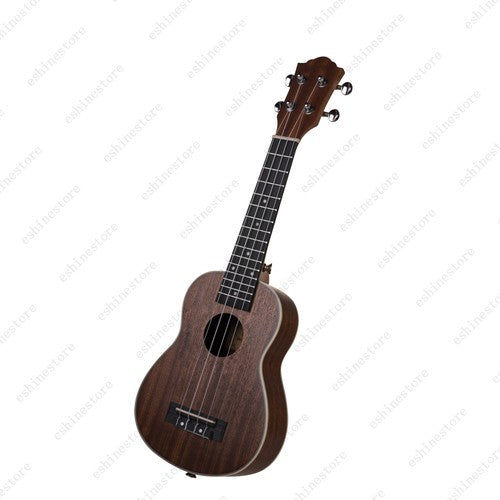 21" Soprano Ukulele Mahogany Wood Hawaiian Guitar Ukelele With Bag Strap Tuner
