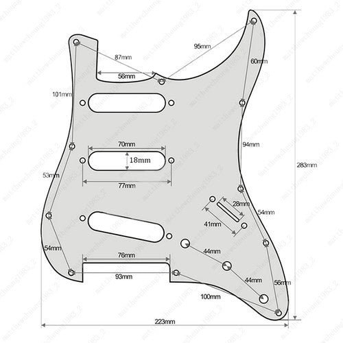 SSS Style11 Hole Pickguard Pickups with Screws for USA MIM Standard Fender Start