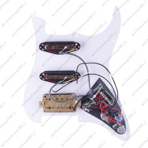 Guitar HSS Loaded Prewired Pickguard Multi Switch Coil Splitting For ST Red