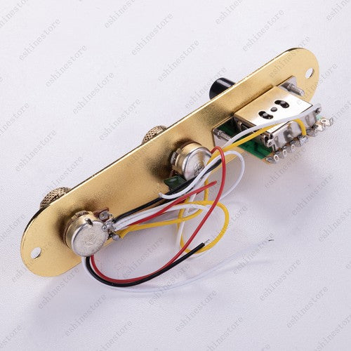 Vintage Carving Prewired Wired Control Plate 3-Way Switches Knob For Telecaster