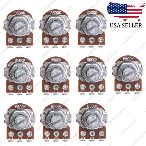 10x B500k Guitar Audio Mini Pots with 15mm Short Shaft Volume Tone Taper Pots