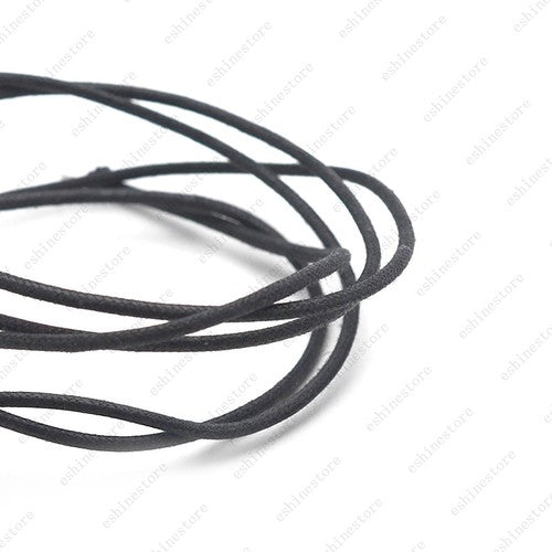 1/3/5/10 ft Vintage-Style Waxed Cloth-Covered Braided Guitar Wire Pushback-Black